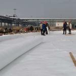Length 50-100m/roll Non-Woven Geotextile Fabric for Railway Construction