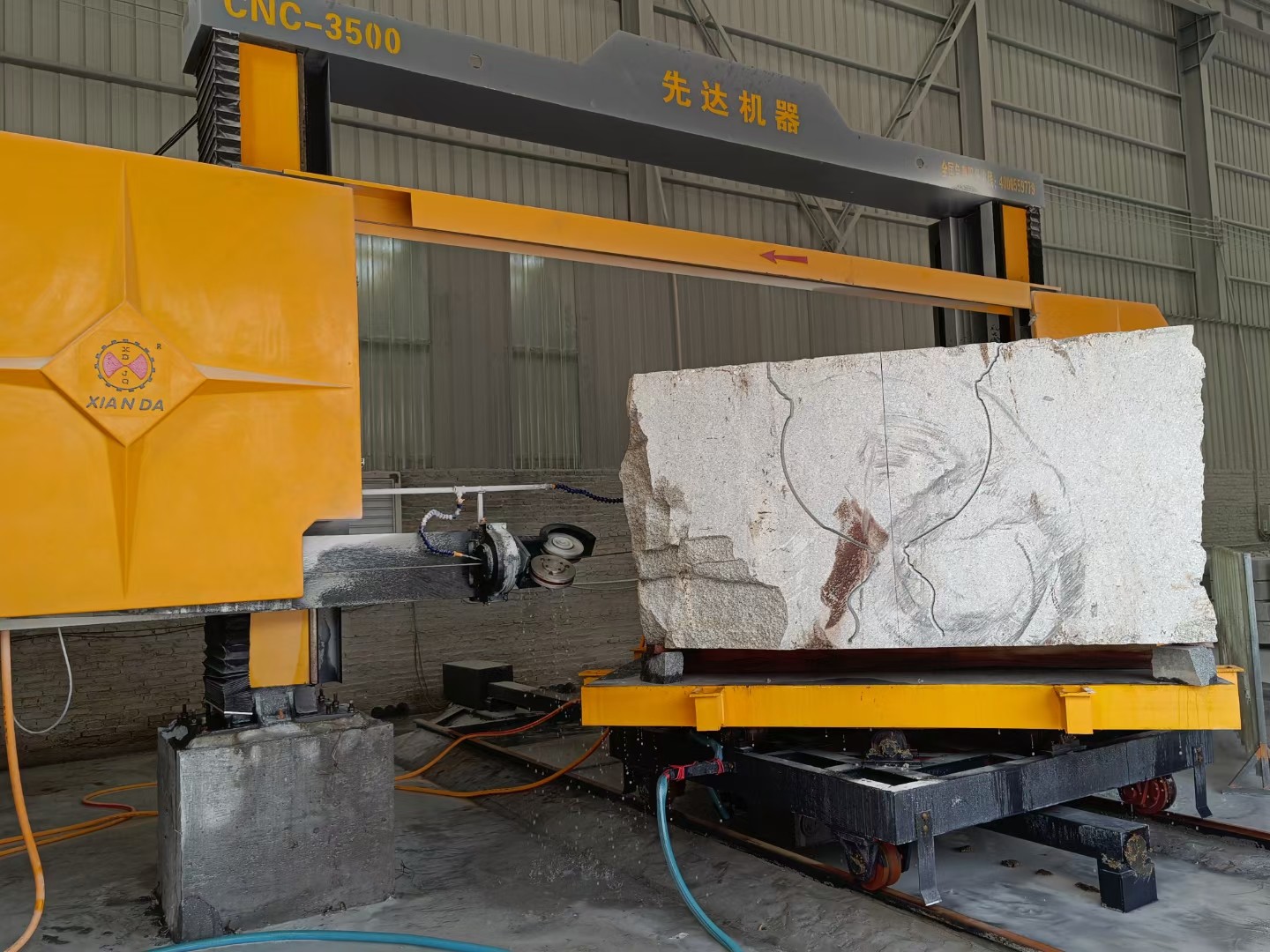 Granite Marble Diamond Wire Saw Profiling Cutting Machine
