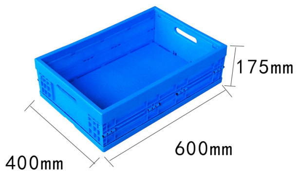 Stacking Design Collapsible Plastic Box For Grocery Food / Garment Companies