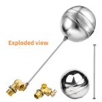 Standard Adjustable Water Float Valve , Stainless Steel Floating Ball Valve