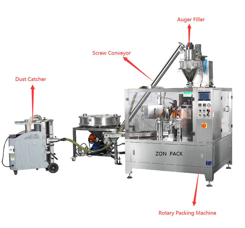 Automatic 300g 500g Premade Bag Packing Machine For Milk Powder Coffee Powder
