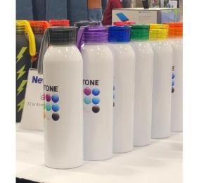 Quality Promotional Aluminum Sports Water Bottle 650ML BPA Free With TPR Handle wholesale