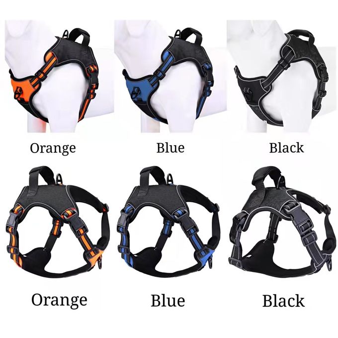 Security Reflective Pet Harness Adjustable Thickened Buckle Neck Dog Harness