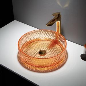 Quality Bathroom Vessel Sink Bowls Glass Italy Design High End Table Top Counter Wash Basin wholesale