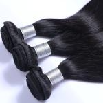 7A Straight Brazilian Hair Bundles With Closure , Grade 7A Human Hair