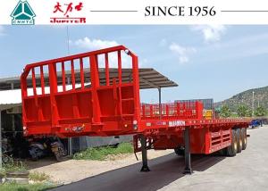 Quality 40 Ton Q345B 3 Axle Flatbed Trailer With Front Wall wholesale