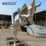 Large Abstract Stainless Steel Horse Sculpture Garden Public Art