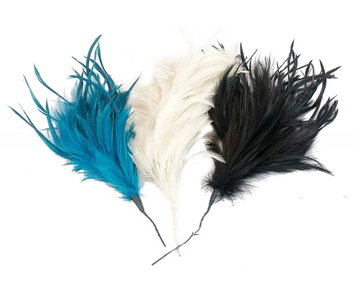 15*30 cm Hackle Feather Flower Mount with Wire Accessory Expedited and Timely Shipping