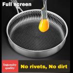 Wholesale Frying Pan Cookware Set Hot Sale Honeycomb Non-stick Stainless Steel