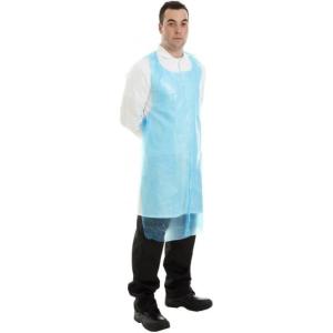 Quality Light Blue Plastic Kitchen Apron , Compostable Plastic Waterproof Aprons For Adults wholesale