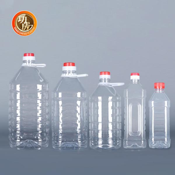 OEM Clear Pet Plastic Condiment Bottles 250ml 500ml 1l Cooking Oil Container