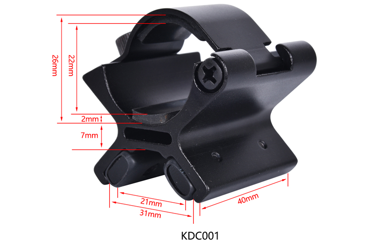 25.4mm Tube Diameter KDC001 Adjustable Magnet Mount for Flashlight Night Light