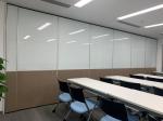 Modern Sliding Office Partition Walls Sound Insulation Melamine Surface Hanging