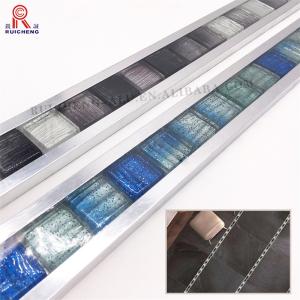 Quality Colourful Glass Effect Ceramic Listello Border Tiles Decorative Antiscratch wholesale