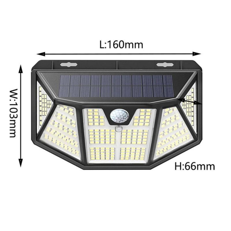 2200mAH 1.8W Waterproof Street Lamp 310LED Outdoor Solar Wall Light