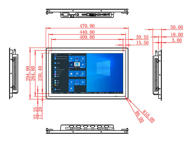 18.5-Inch Windows Monitor for Logistics Applications and Information Panels