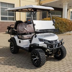 Quality 2+2-Seater Luxury Classic White Electric Golf Cart With High Horsepower 14-Inch Off-Road Tires Lithium Battery wholesale