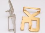 35MM Custom Letter Style Lightweight Stainless Steel Smooth Metal Belt Buckles