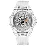 Japanese Quartz Crystal Watch Waterproof Fashion Transparent Silicone Lovers