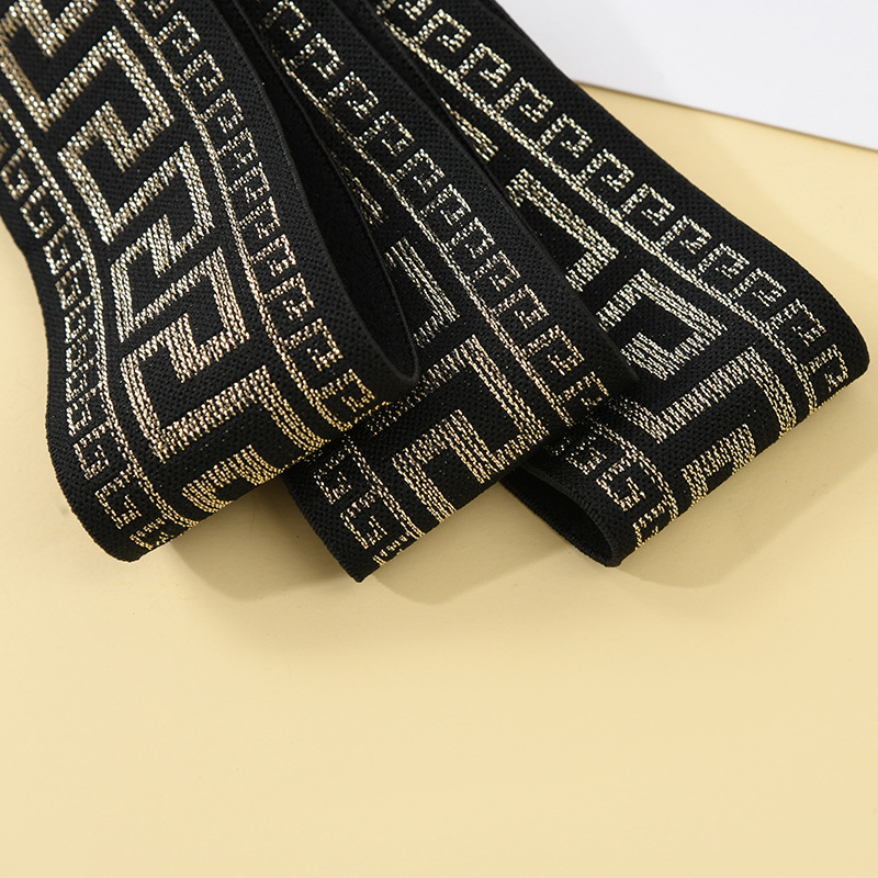 Vintage nylon jacquard ribbon custom logo knitted for waistband underwear elastic jacquard band