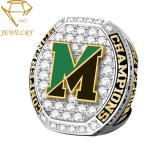 Custom Silver Award National Sports Championship Rings With Bling Stones