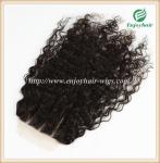 Lace top closure 5''x5'' ,brazilian virgin hair natural color loose curly 10''