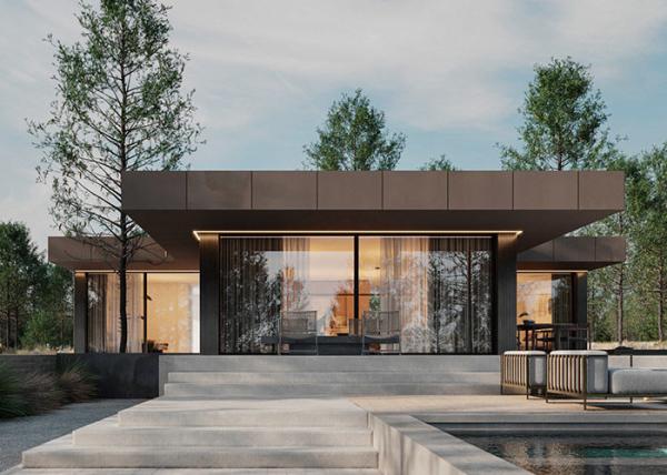 Luxury 4 Bedroom Pre Fabricated Villa Prefab House With Light Steel Frame House
