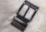 Electronic Plating 34MM Zinc Alloy Belt Buckle Black Color With Screws