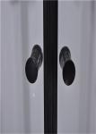 900*900*2150mm Black Aluminium Alloy Frame Toughened Glass Shower Cabin