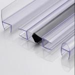 180 Degree Waterproof Rubber Sealing Strip for 3/8" Glass Shower Screen PVC