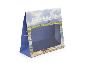 Quality White Sustainable Kraft Personalised Paper Bags With Transparency Window wholesale
