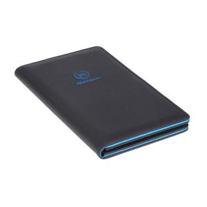 Quality odm blue black faux leather service directory folder for 5 star motel wholesale