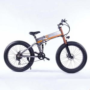 Quality 9ah 7 Speed Electric Bike 26 Inch Aluminum Frame Wear Resistant Fat Tires wholesale