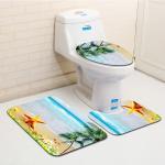 Dolphin Beach Toilet Seat Cushion Anti Skip Toilet Tank Cover Set