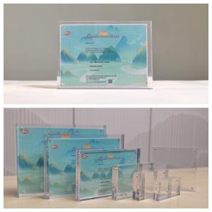 Quality 8x10 Clear Plastic 20mm Thickness Picture Acrylic Magnetic Photo Frame wholesale