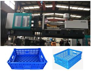 Quality Colorful Industry Plastic Crate Making Machine Screw Type 10000KN Clamping Force wholesale