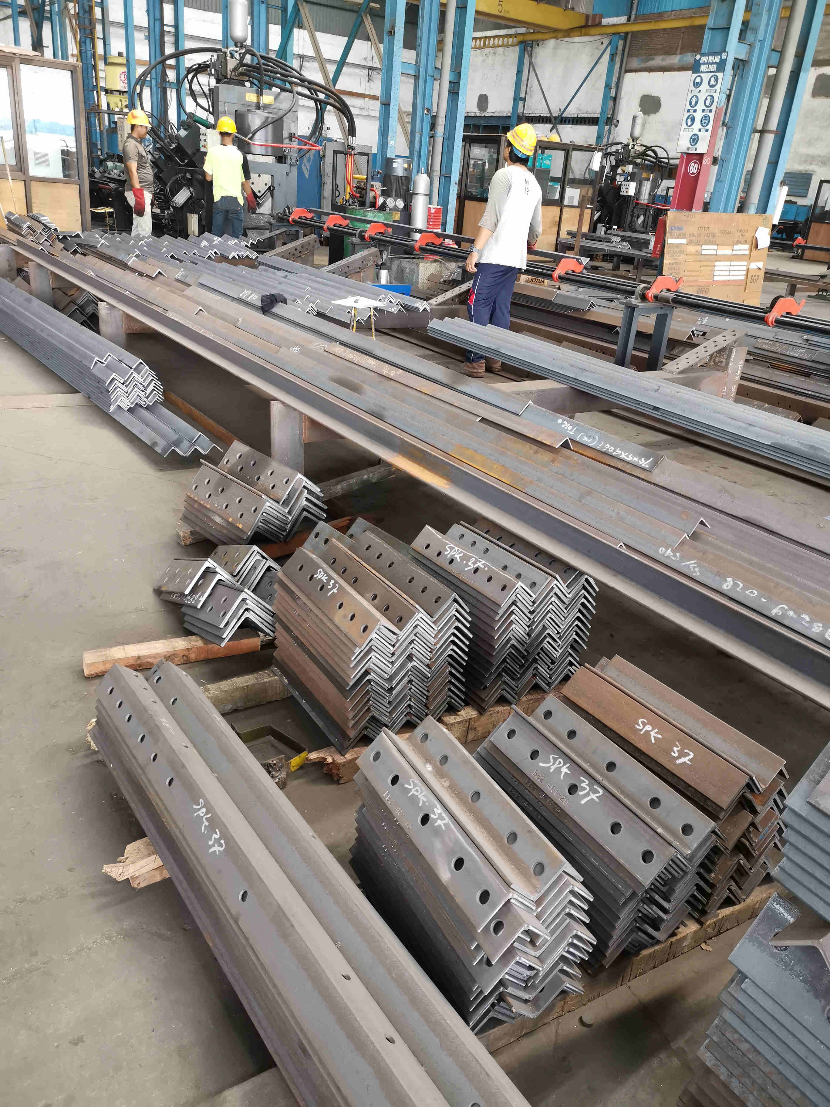 CNC Angle Punching And Cutting Machine Line For Steel Tower Fabrication