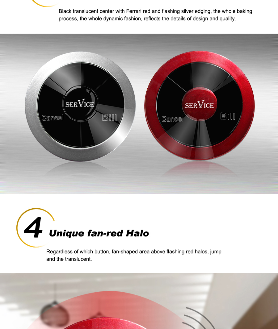 wireless restaurant products waterproof table service call