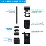 2 Spray Bar 10 Gallon 7W Aquarium Water Filter