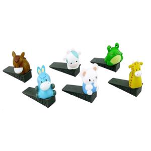 DIY Painting Animal Soft Vinyl Toys Door Stopper 10*10*9cm Custom Design For Children