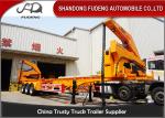37000kg Lift Self Loading Trailer 40ft Dimension Mechanical Suspension