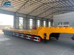 5 Axle 100 Ton Low Bed Semi Trailer For Heavy Duty Machinery