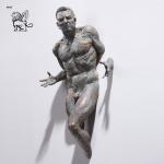 Custom Bronze Man Statue Cast Metal Carft Modern Abstract Art life size