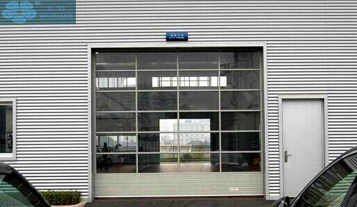 Organic Glass Panel Aluminium Alloy Frame Sectional Overhead Door