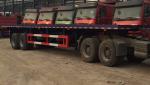 Container Carrying Flatbed Semi Trailer Truck 3 Axles 30-60 Tons 13m