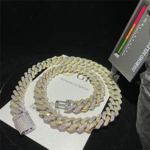 Quality GRA 10mm Iced Out Cuban Link Hip Hop Jewelry Custom 12mm Cuban Link For Men wholesale