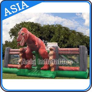 Quality Inflatable Jurassic Park Playgroud Dinosaur Fun City With Silk Screen Printing wholesale