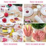 Wedding Elegant Recyclable Environmentally Friendly Disposable Plates And