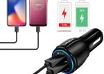 Circle LED Light Mobile Phone 18W QC 3.0 Car Charger