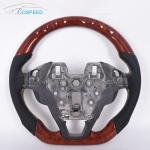 Custom Mahogany Ford Carbon Fiber Steering Wheel Smooth Leather F150